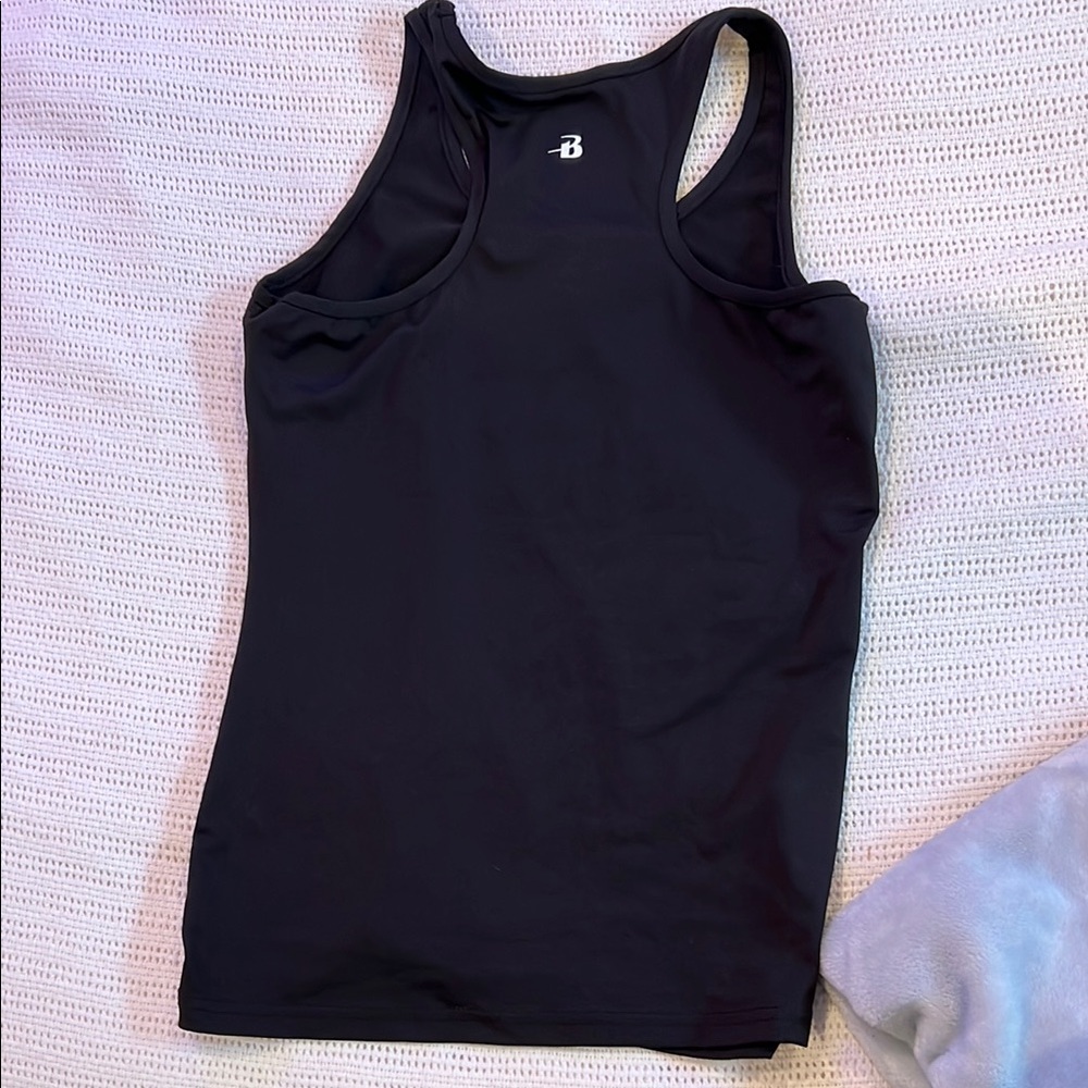 Black Fitted Sleeveless Tank Top
